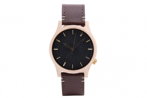 Bambuu Holzuhr - The Maple leather  