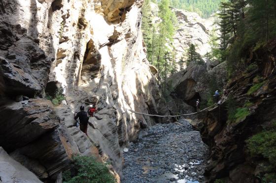 Via ferrata de nuit - Gorge alpine avec fondue pour 2 personnes 1 