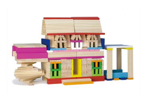 250 éléments en bois - Semblables au jeu Kapla  