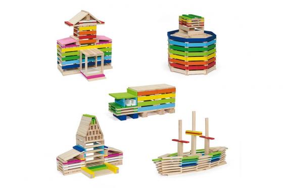 250 éléments en bois - Semblables au jeu Kapla 3 