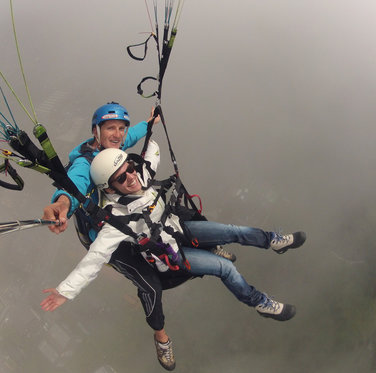 Vol biplace - au-dessus du Val de Bagnes 1 