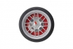 Horloge - dans un design de pneu rouge 