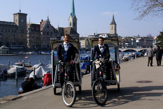 Rikscha Fahrt 60 Min. - Seebecken von Zürich  