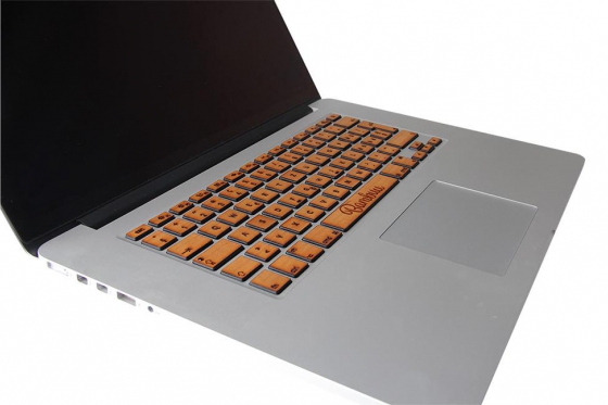 Protection de clavier MacBook - en bois de cerisier 1 