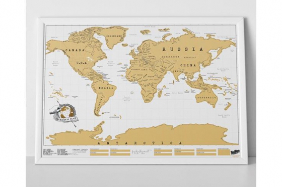 Weltkarte zum Rubbeln - Geschenk für Weltenbummler 1 