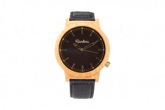 Montre en bois Bambuu - The Maple Black  