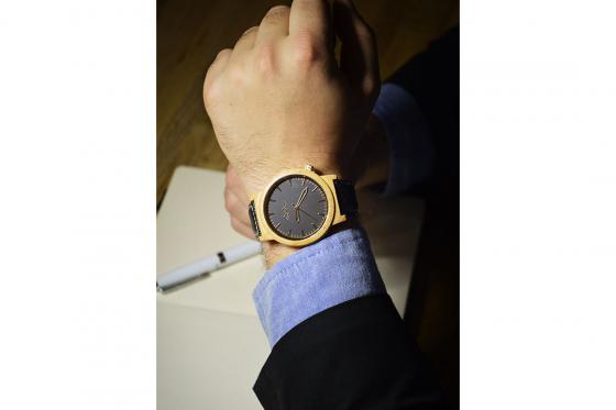 Bambuu Holzuhr - The Maple Black n White 3 