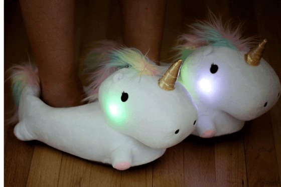Pantoufles licorne - Avec lumières - en peluche 1 [article_picture_small]