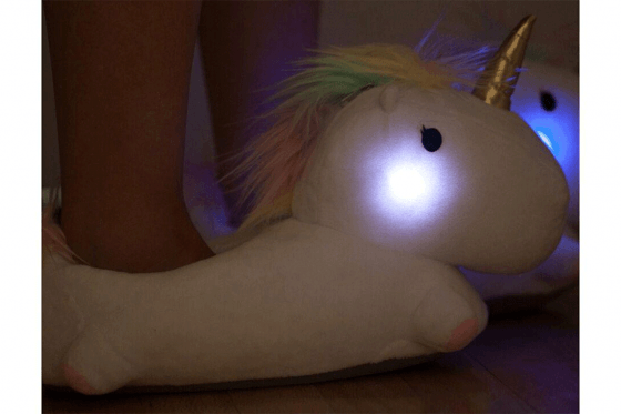 Pantoufles licorne - Avec lumières - en peluche 3 [article_picture_small]