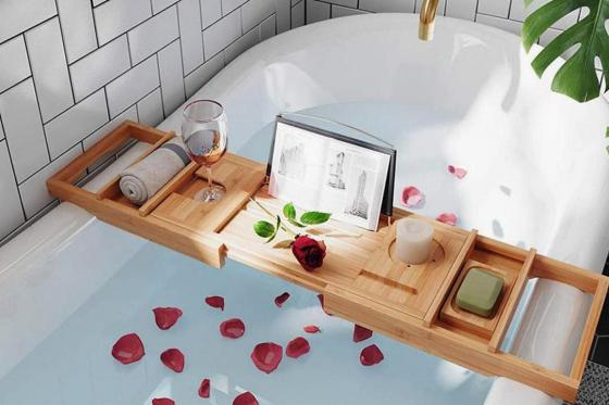 Plateau de baignoire - en bambou  