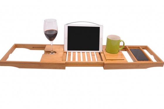 Plateau de baignoire - en bambou 3 