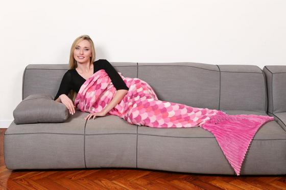 Kuscheldecke Meerjungfrau - Mermaid Pink  