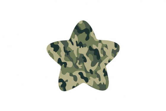 Tapis enfant étoile - Camouflage, Ø 75 cm  