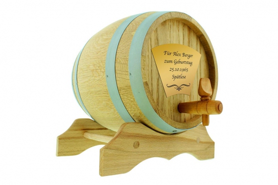 Tonneau en chêne - 2 litres, avec gravure 2 