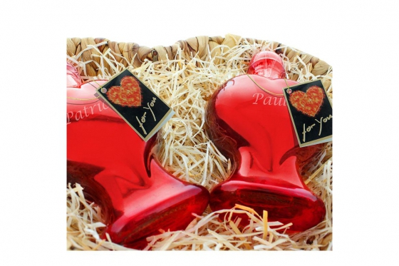 Bouteilles coeur - avec gravure 2 