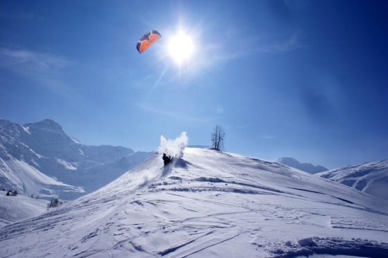 Snowkite cours de base - Simplon 1 