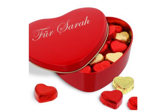 Scatola di praline a forma di cuore - personalizzabile  