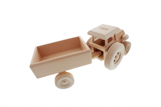 Tracteur avec remorque - avec gravure 1 