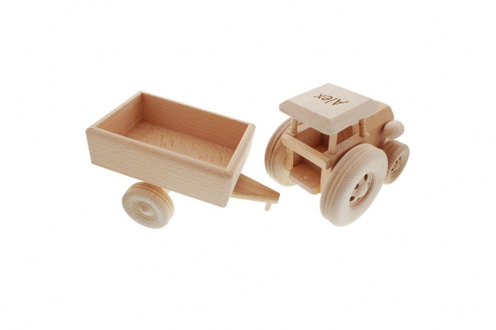 Tracteur avec remorque - avec gravure 2 