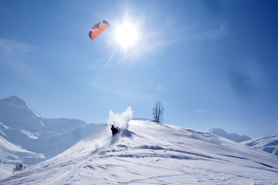 Snowkite Privatkurs - Simplon  