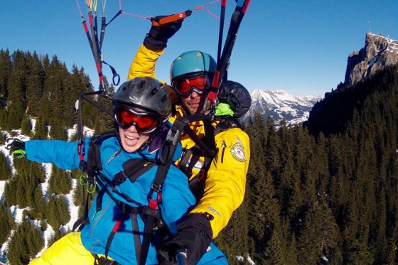 Aux commandes d'un parapente - Vol biplace pédagogique - Chablais vaudois 2 