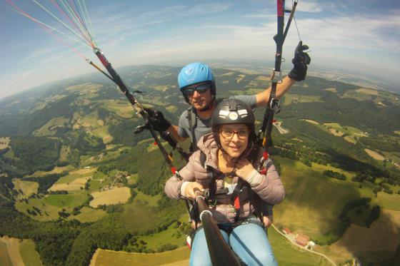 Tandemflug über den Jura - Für eine Person, 15 min Flug  mit Erinnerungsvideo 2 
