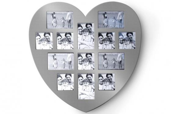 Herz Bilderrahmen - für 13 Fotos  