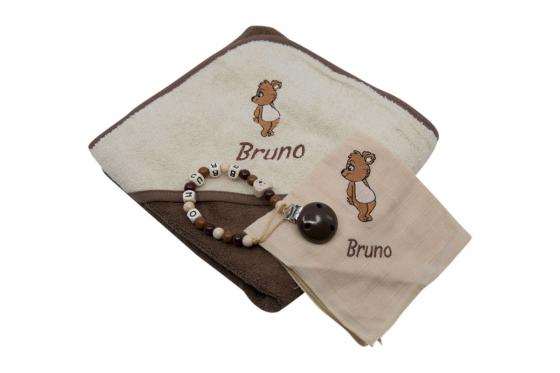 Geschenkset Bär - personalisierbar, 3-teilig  