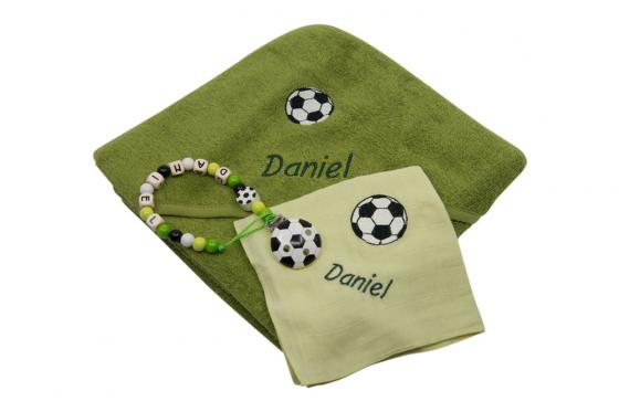 Geschenkset Fussball - personalisierbar, 3-teilig  