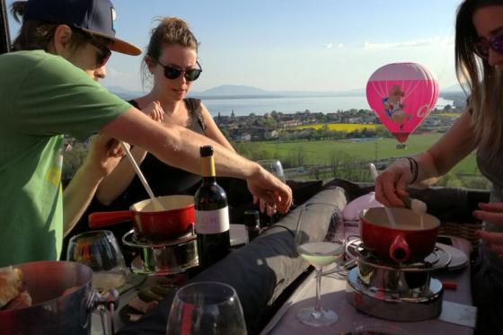 Vol en montgolfière & fondue - Pour 1 personne, avec fondue au fromage spéciale 4 