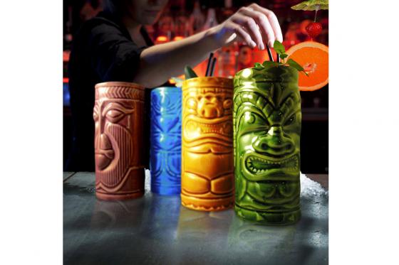 Tiki Becher - 4 Stück - aus Keramik 2 