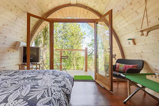 Nuit insolite dans une cabane - 1 nuit dans les arbres pour 2 personnes avec petit déjeuner  6 