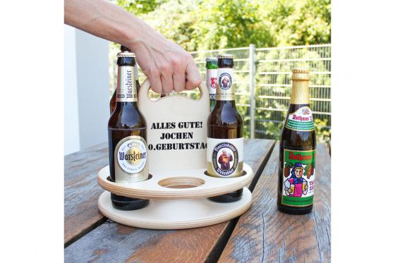 Support en bois pour bières - Personnalisable 5 