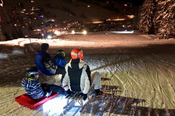 Luge de nuit  - avec fondue 1 