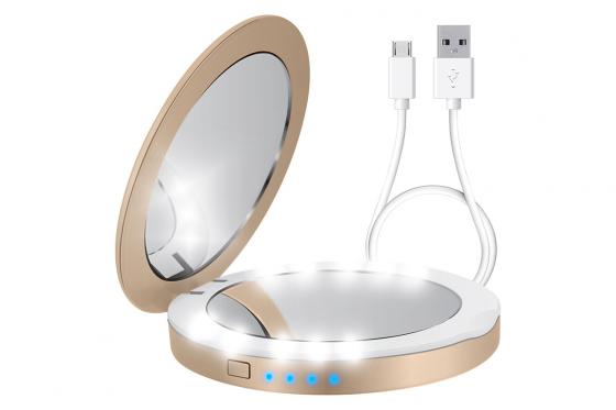 Batterie de secours LED - Miroir à make-up  