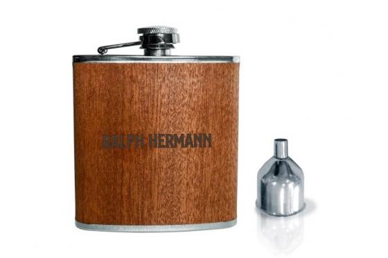 Holz Flachmann - mit Gravur  