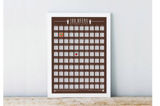 100 Bier Scratch Poster - Ultimative Bucket List  