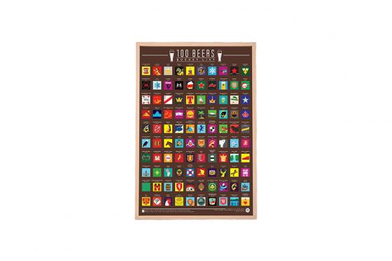100 Bier Scratch Poster - Ultimative Bucket List 1 