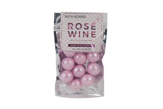 Rose Wein Badebomben - Mit Glitter Effekt  