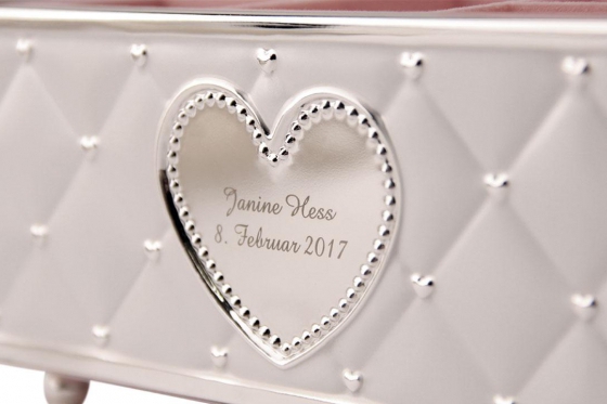 Schmuckdose Ballerina - personalisierbar, versilbert 4 