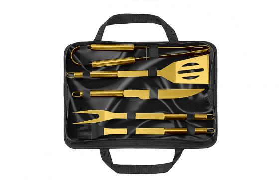 Grill-Set Gold - edles Grillbesteck 1 