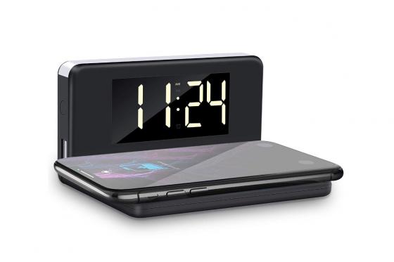3in1 Smart-Station - Qi-Ladegerät inkl. Wecker & Nachtlicht  