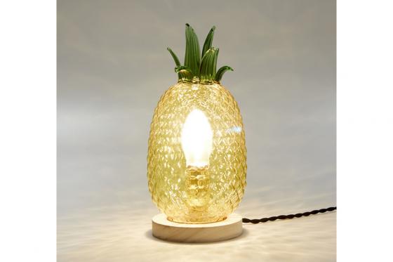 Tischlampe Ananas - aus Glas  
