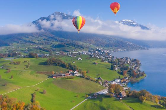 Vol en montgolfière - Lac des Quatre-Cantons + Rigi pour 1 personne 1 