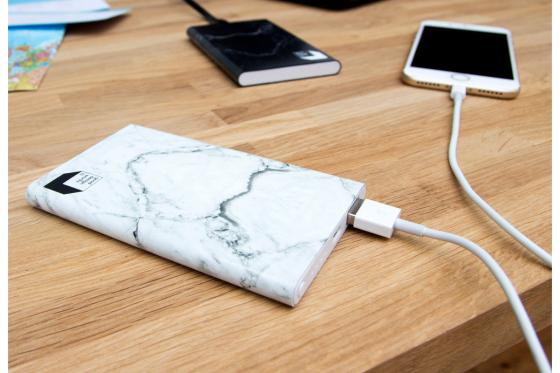 Batteria portatile di marmo - Bianco  