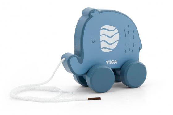 Éléphant à tirer - En bois  