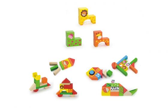 Holzbausteine Zoo - 50-teilig 2 