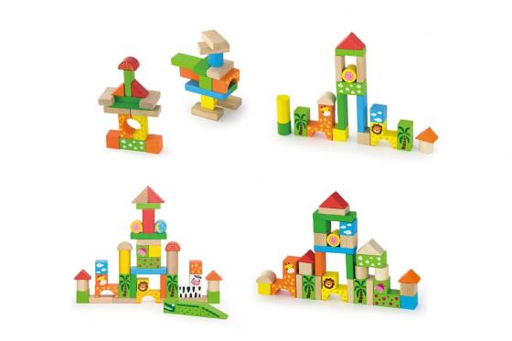 Holzbausteine Zoo - 50-teilig 4 