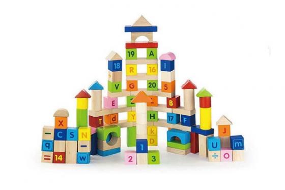 Holzbausteine Alphabet & Nummer - 100-teilig 1 