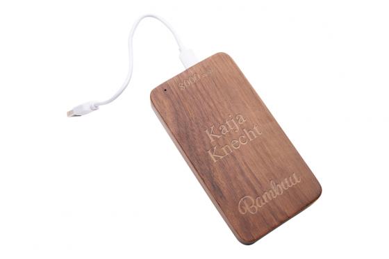 Powerbank Bambuu - Mit Gravur 2 